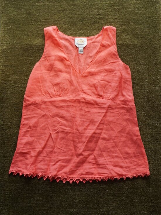 Talbots Tops - Talbots Pink Irish Linen Sleeveless Top 🌸 M
